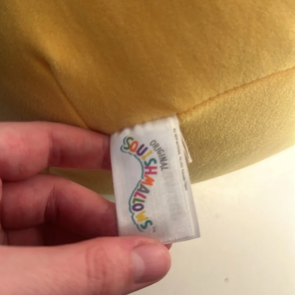 Enid the Neon Yellow Mushroom- 12” plush NWT Purple green spots - Picture 9 of 13